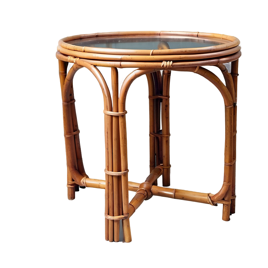 Rattan Side Table Png Peb