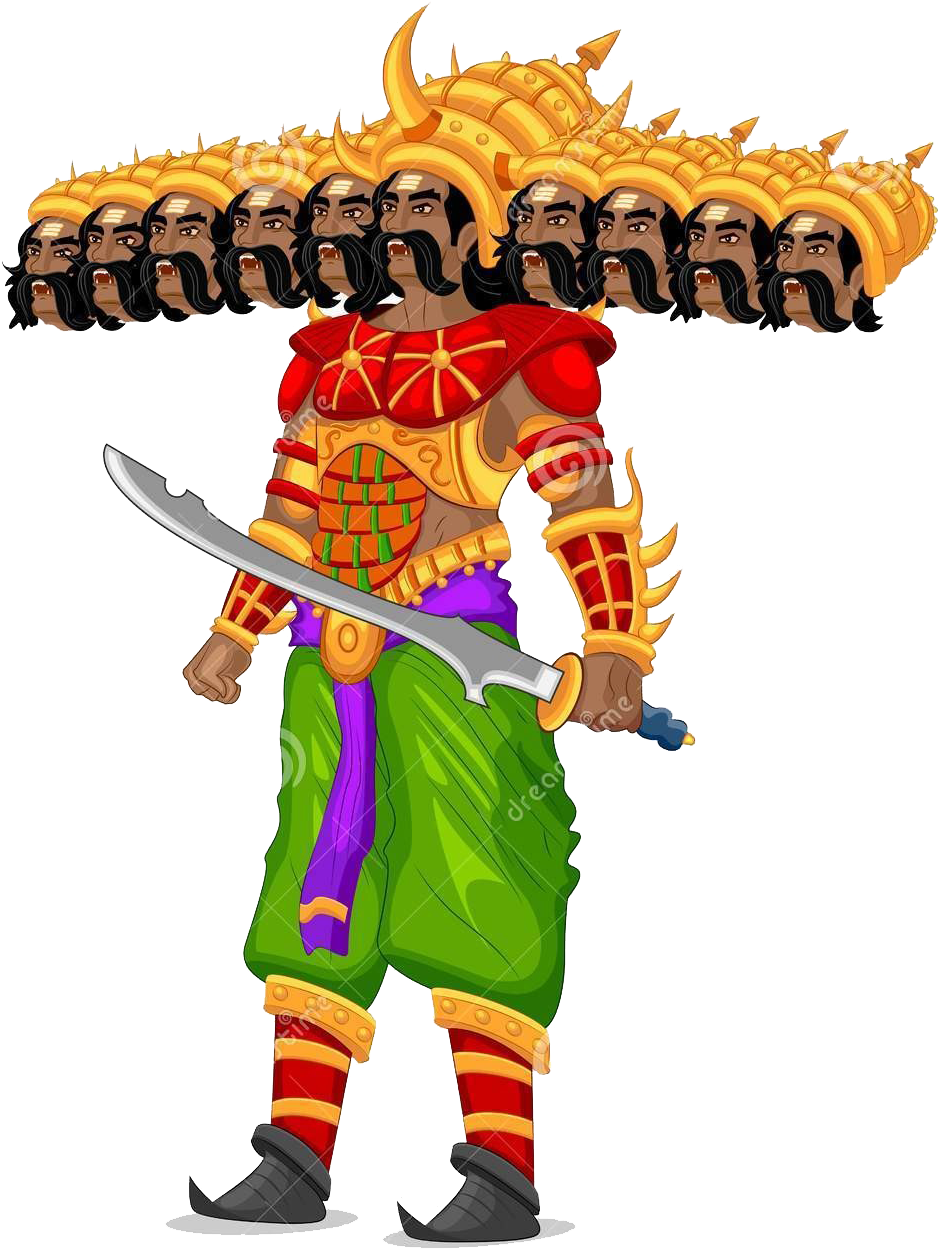 Ravana Cartoon Illustration Dussehra