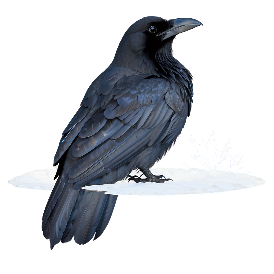 Raven In Snow Png Sur47