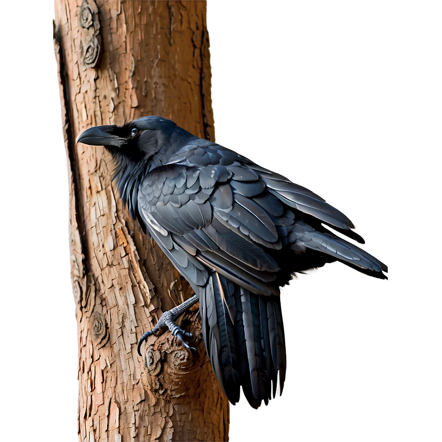 Raven On Branch Png Fvc1