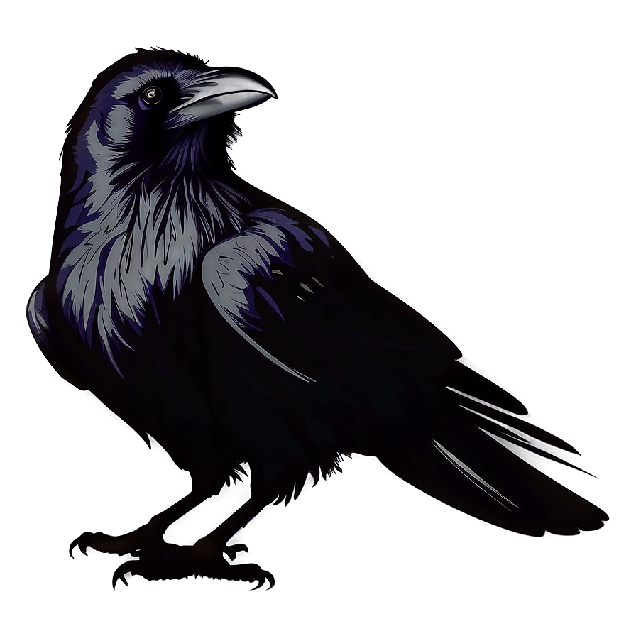 Raven Silhouette On White Png 41