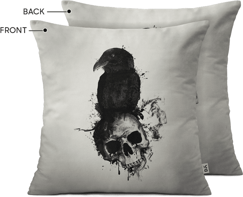 Ravenand Skull Art Cushion