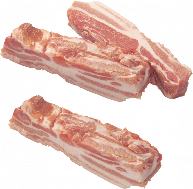 Raw Bacon Slices Transparent Background