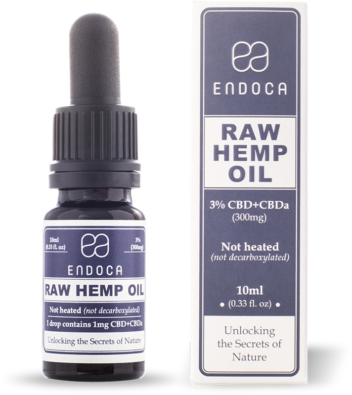 Raw Hemp Oil Dropperand Packaging