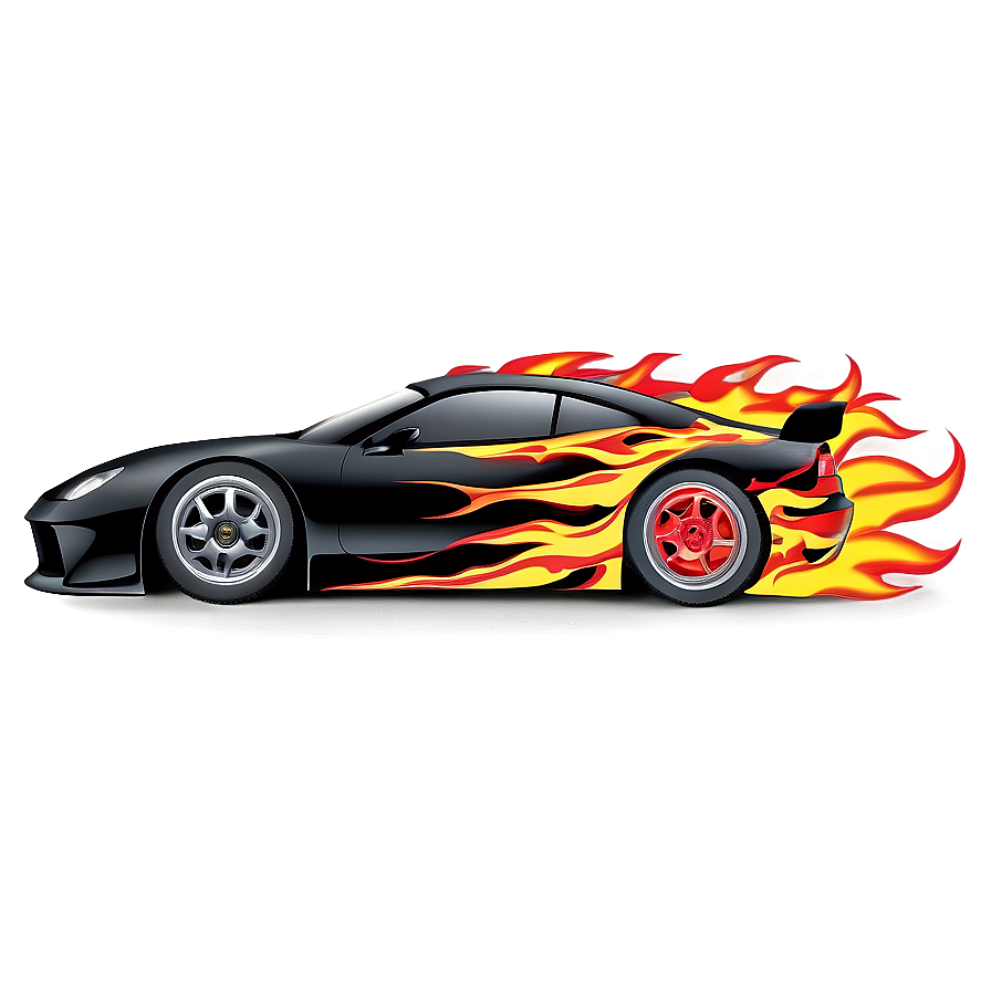 Rc Car With Flames Design Png Knn