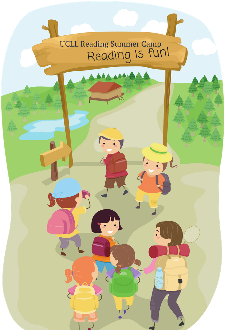 Reading Summer Camp Fun Illustration