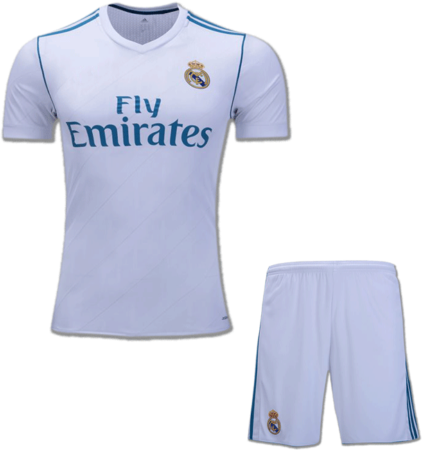 Real Madrid Home Kit Transparent Background