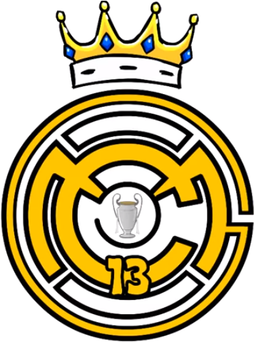 Real Madrid Logowith Champions League Trophies