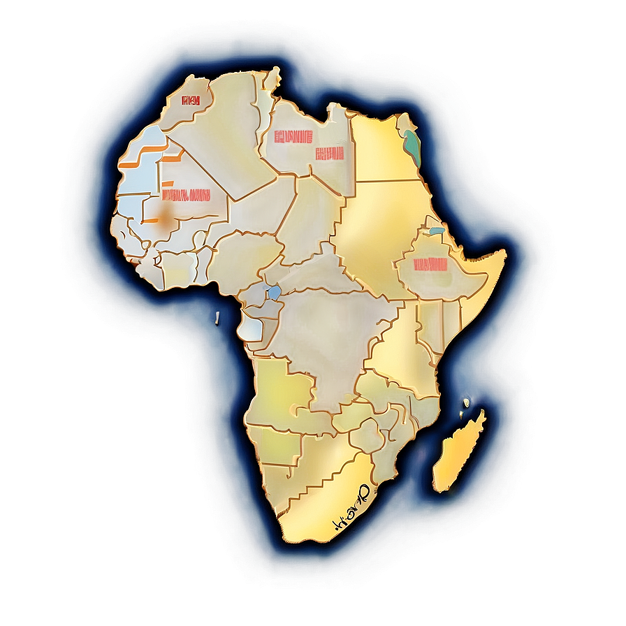 Realistic Africa Outline Png 79