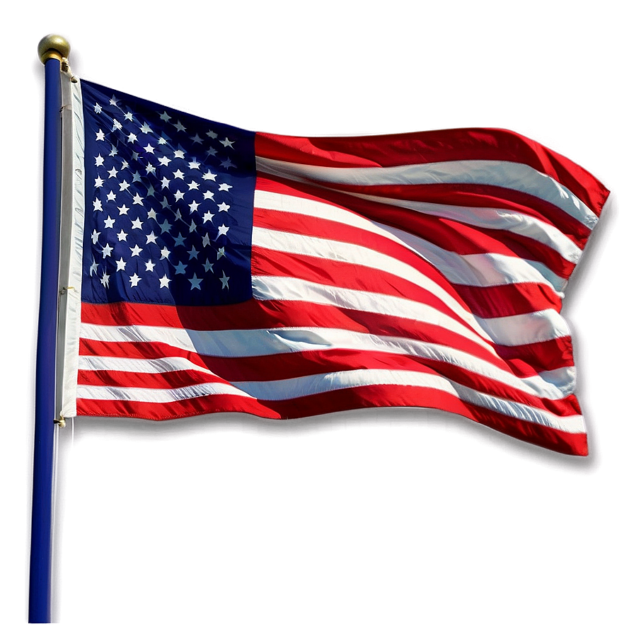 Realistic American Flag Waving Png 04302024