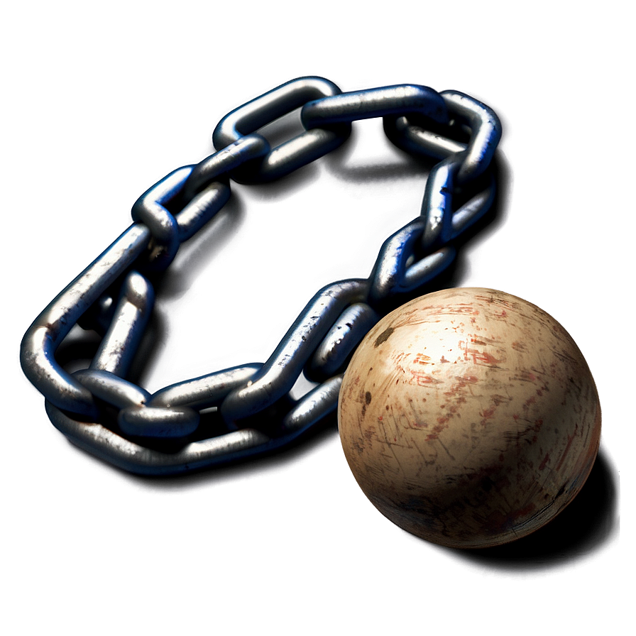 Realistic Ball And Chain Representation Png 06282024