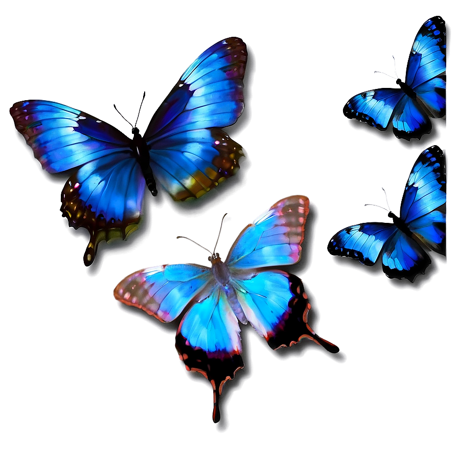 Realistic Blue Butterfly Image Png Eyh85