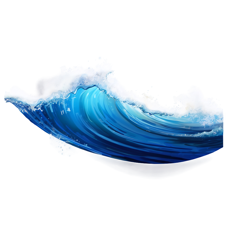 Realistic Blue Wave Png 47