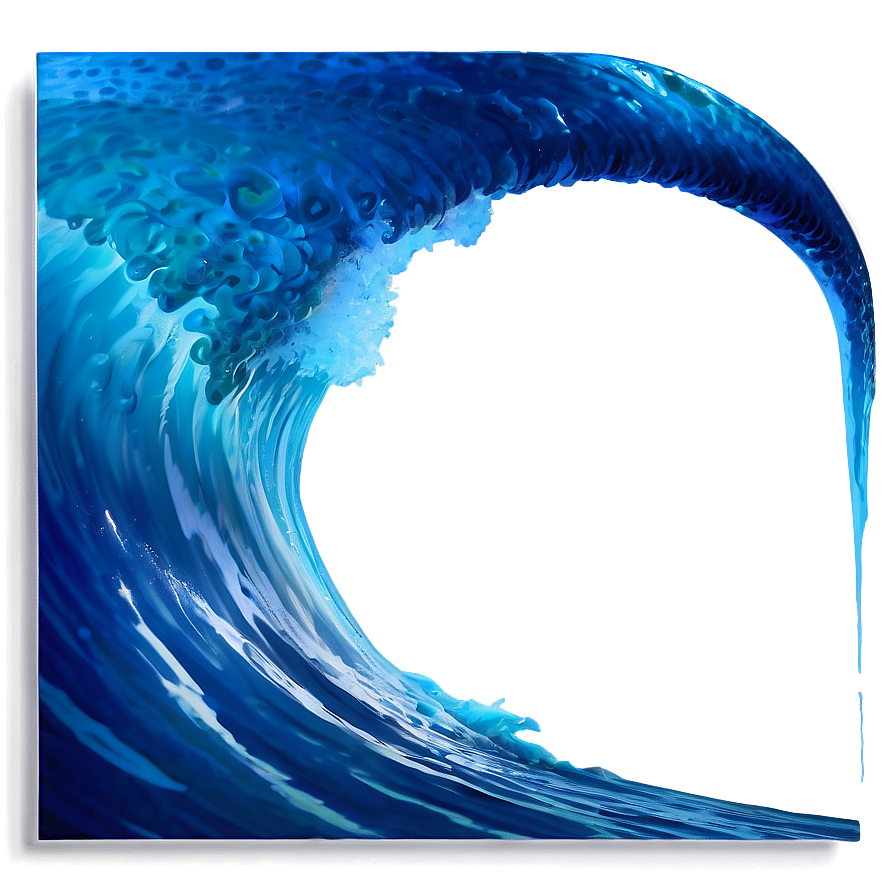 Realistic Blue Wave Png Cgi34