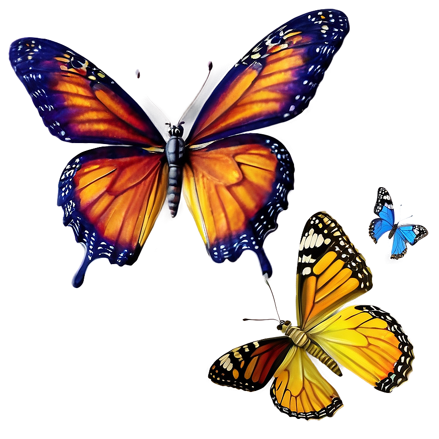 Realistic Butterflies Png Phq79