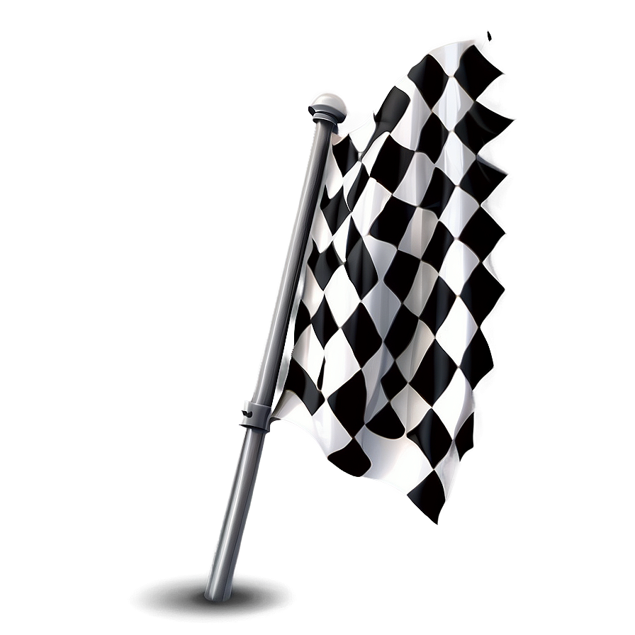 Realistic Checkered Flag Design Png Qfh