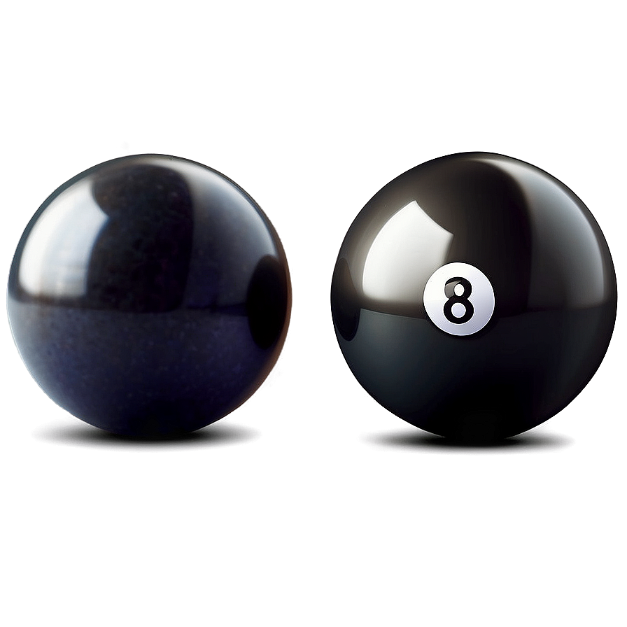 Realistic Eight Ball Illustration Png 06292024