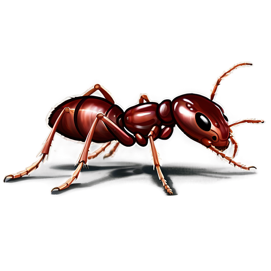 Realistic Fire Ant Art Png Adg34