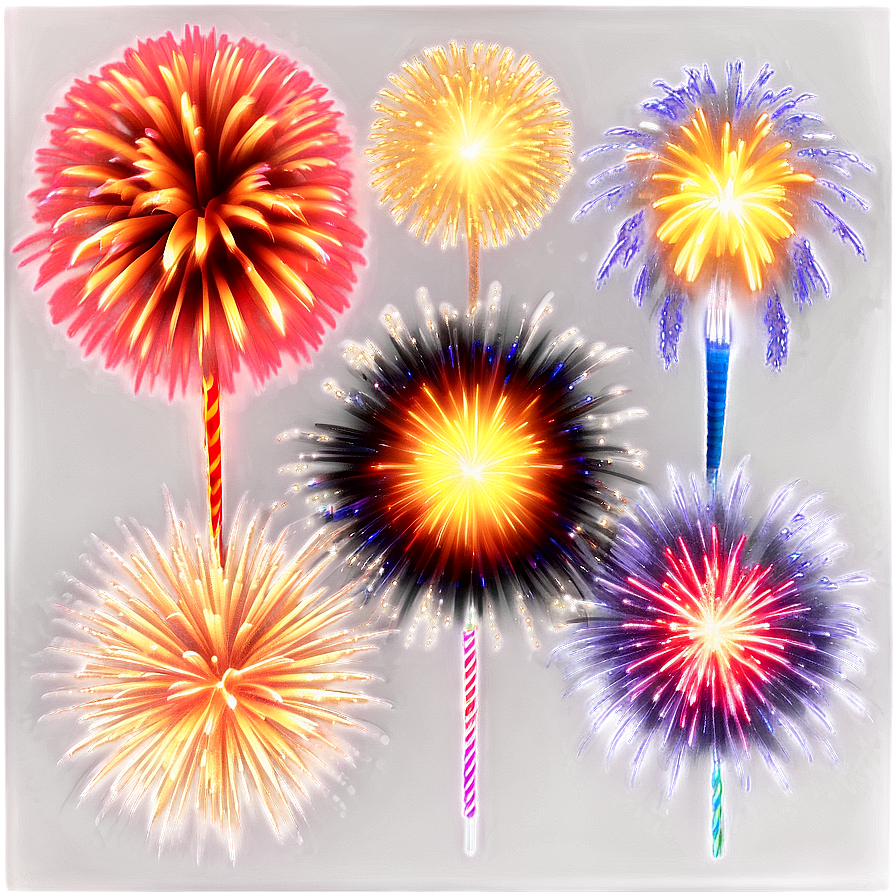 Realistic Fireworks Png 05042024