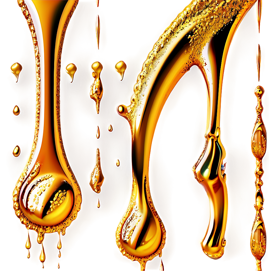 Realistic Gold Glitter Drip Png 74