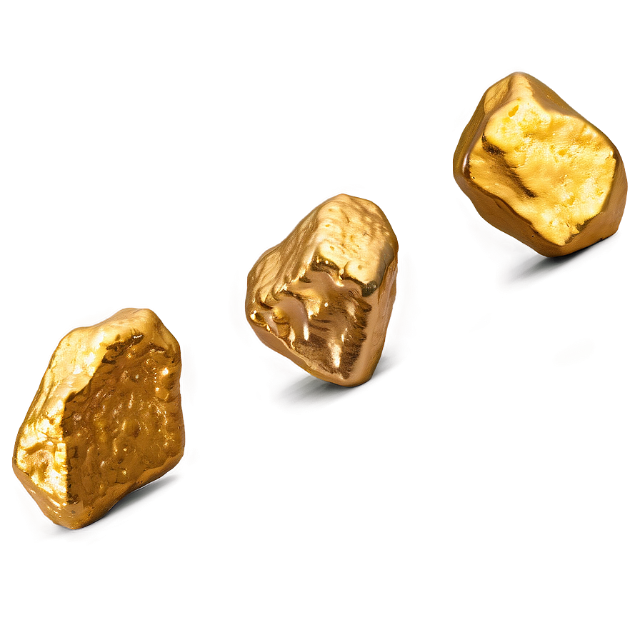 Realistic Gold Nugget Png 06132024