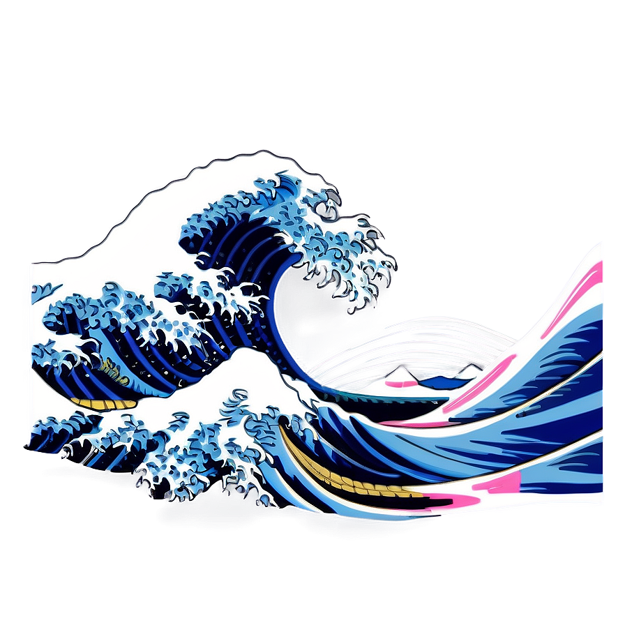 Realistic Japanese Wave Png 06242024