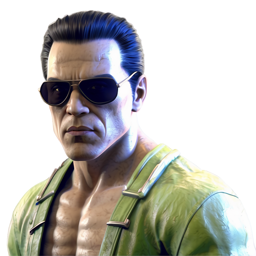 Realistic Johnny Cage Illustration Png 06292024