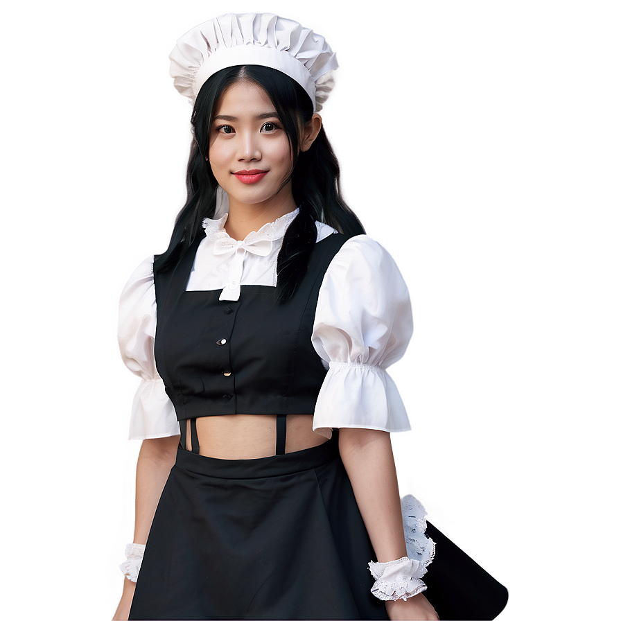 Realistic Maid Hat Representation Png 06292024