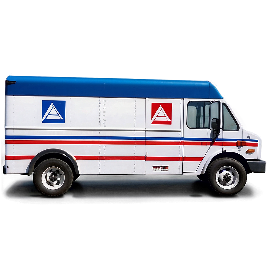 Realistic Mail Truck Image Png Fwb