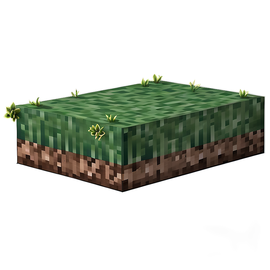 Realistic Minecraft Grass Block Png Mqd58