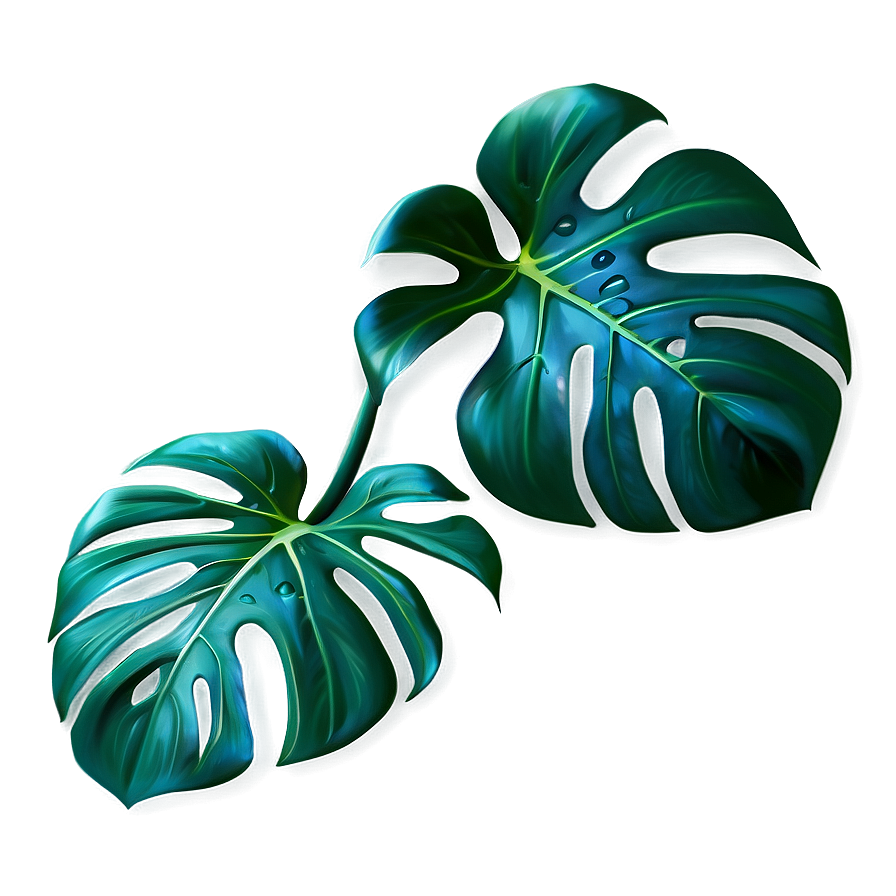 Realistic Monstera Illustration Png 25