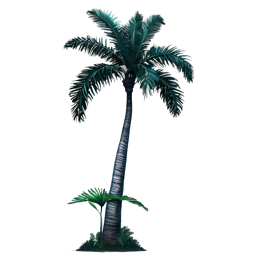 Realistic Palm Tree Silhouette Png 06262024