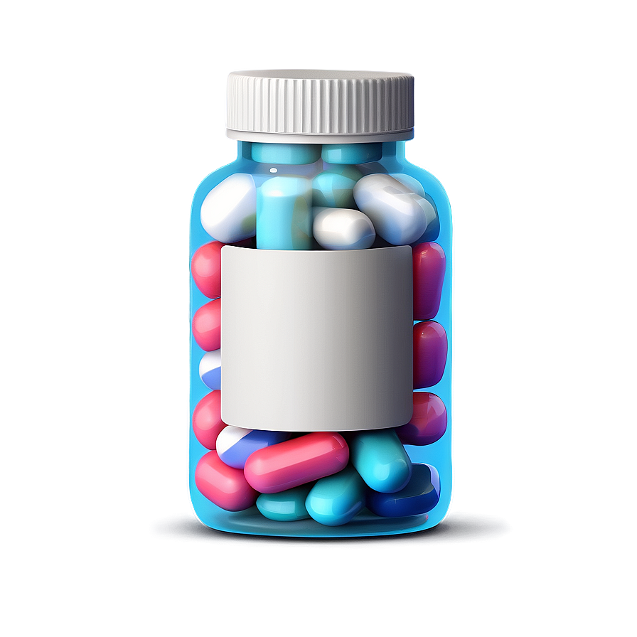 Realistic Pill Bottle Png Uud26