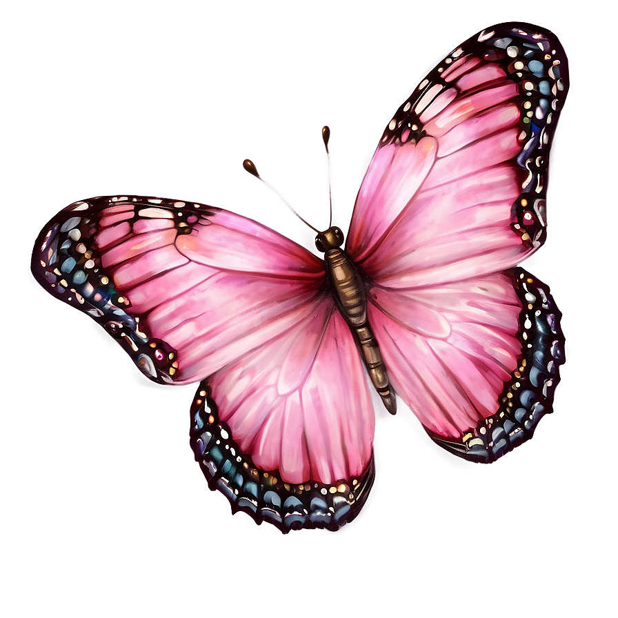 Realistic Pink Butterfly Image Png 05232024