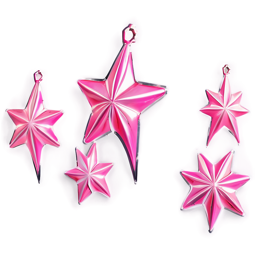 Realistic Pink Stars Png Xrt17