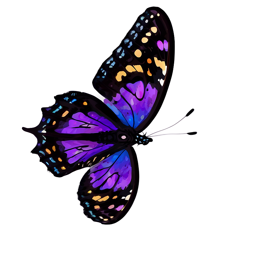 Realistic Purple Butterfly Png Stb