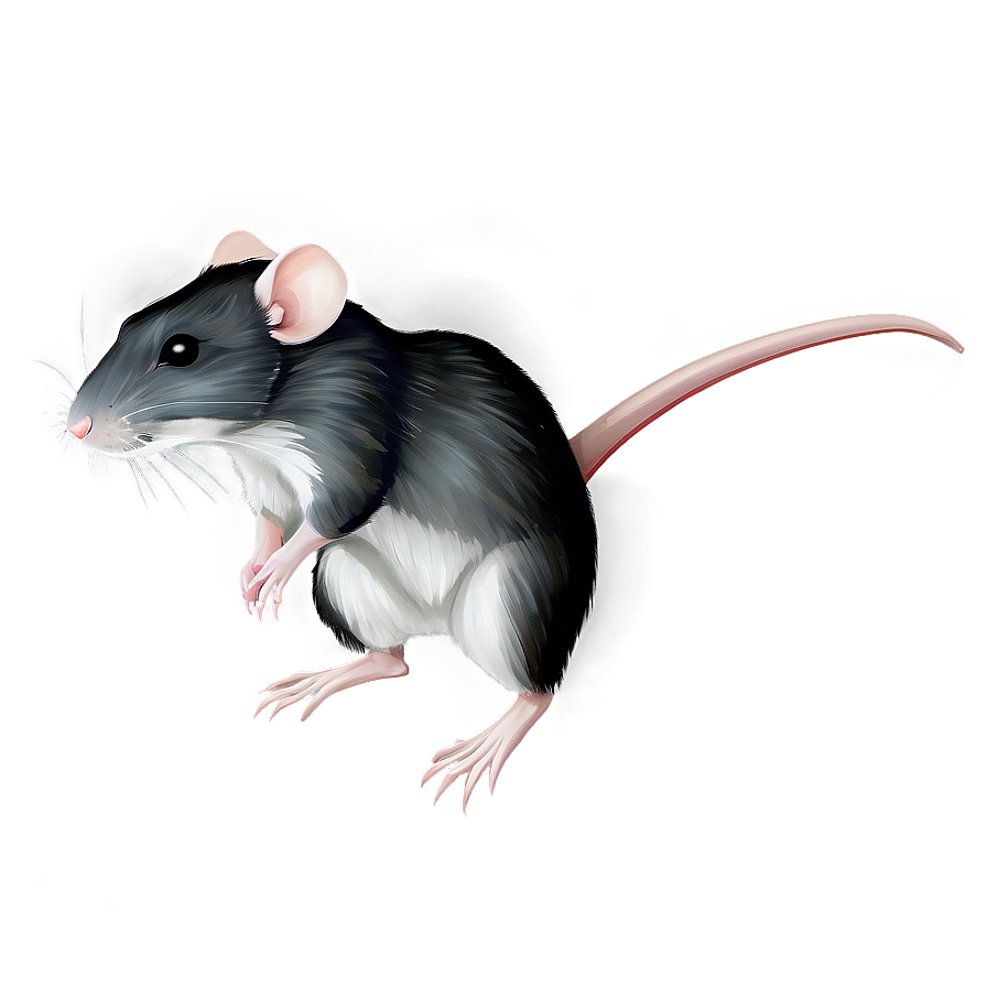 Realistic Rat Illustration Png 05042024