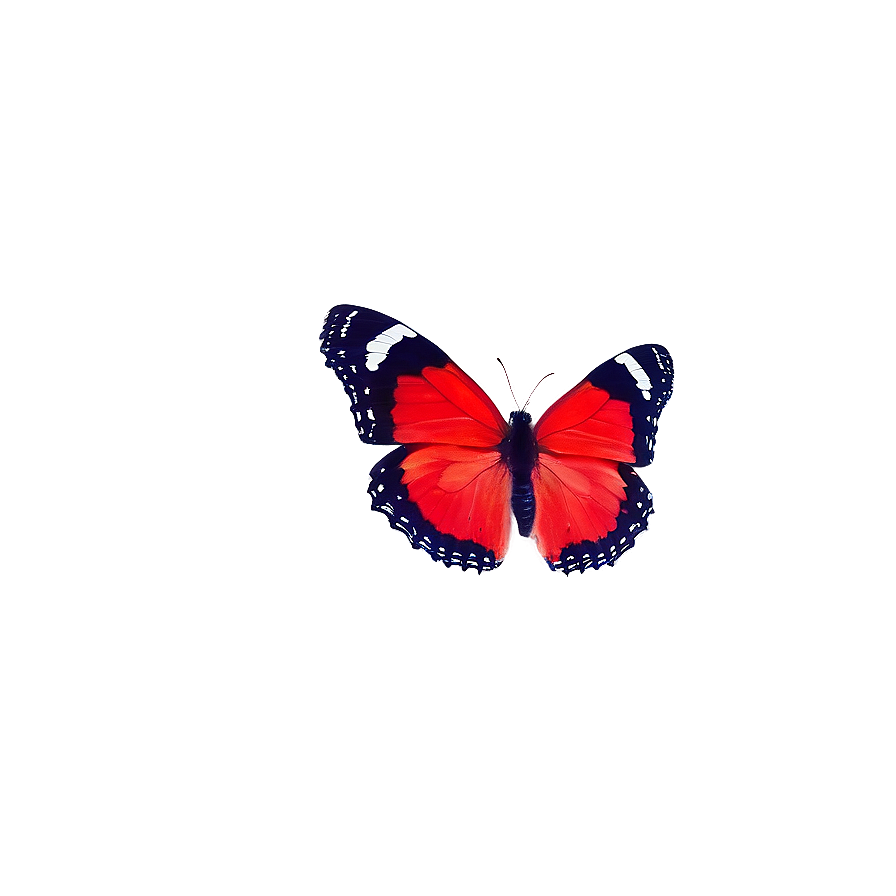 Realistic Red Butterfly Png Bnd9