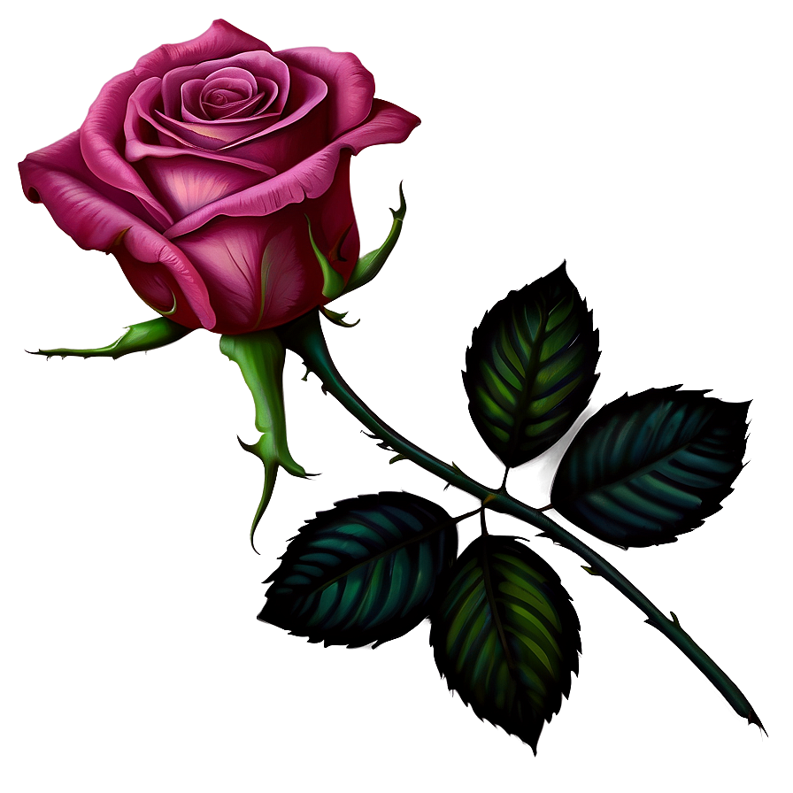 Realistic Rose Tattoo Illustration Png Uhn