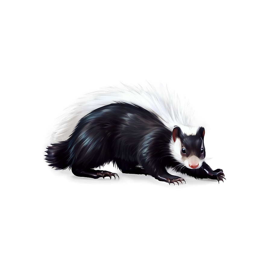 Realistic Skunk Illustration Png Gxf