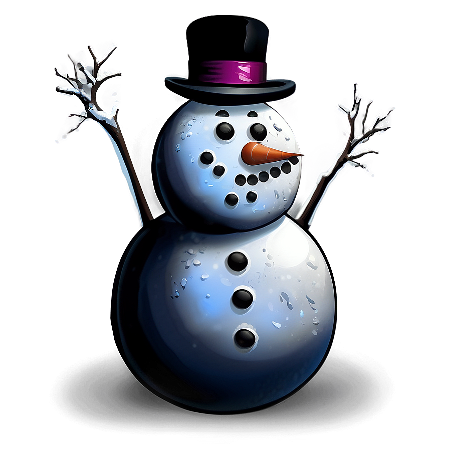 Realistic Snowman Design Png 48
