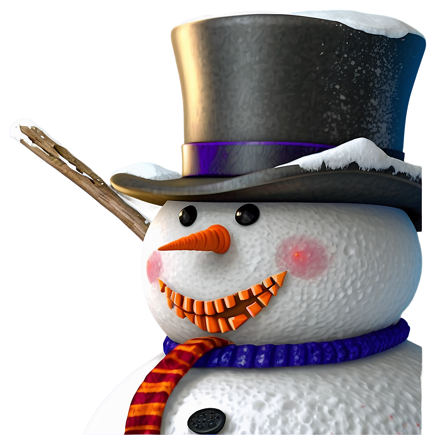 Realistic Snowman Design Png Pno73
