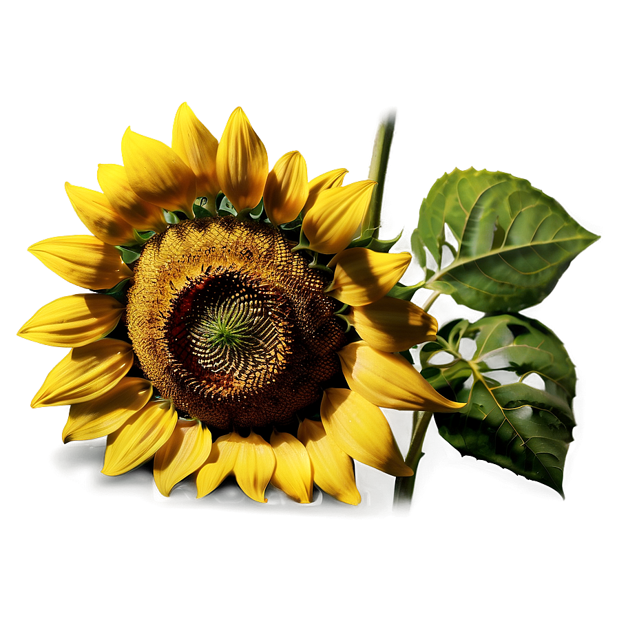 Realistic Sunflower Closeup Png 05252024