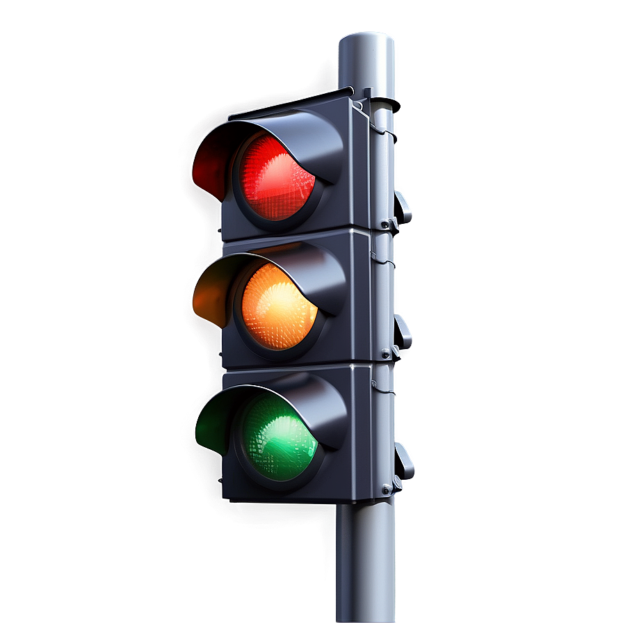 Realistic Traffic Light Closeup Png Vpu