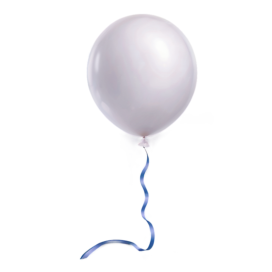 Realistic White Balloon Png 37