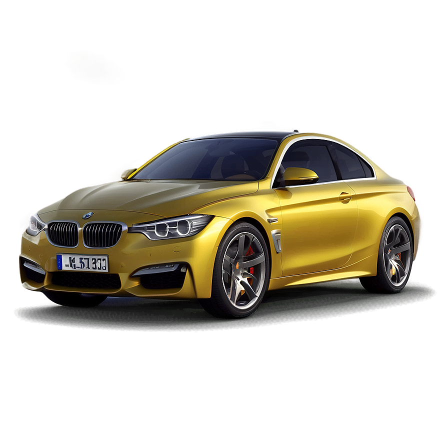 Realistic Yellow Car Art Png 56