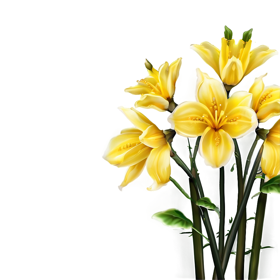 Realistic Yellow Flowers Png Hgh33