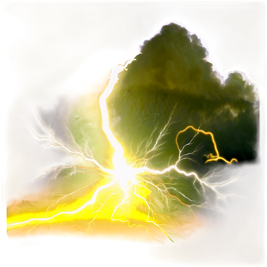 Realistic Yellow Lightning Png Omk17