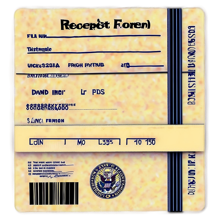 Receipt Form Png Gfl48