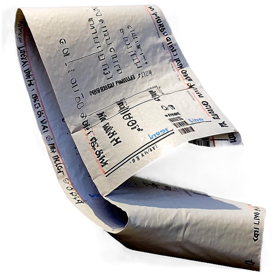 Receipt Paper Png Pph